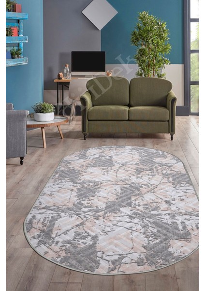 Halı Gri3 Karo Yıkanabilir Oval Kesme Ince Yolluk Kilim Salon Halısı Modelleri