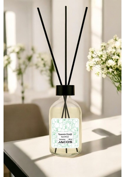 Yasemin Çiçeği Kokulu Bambu Çubuklu Oda Kokusu 100ML Reed Diffuser