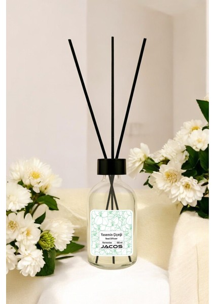 Yasemin Çiçeği Kokulu Bambu Çubuklu Oda Kokusu 100ML Reed Diffuser