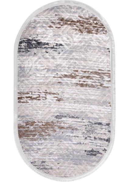 Halı GRI14 Karo Saçaklı Oval Kaymaz Kesme Ince Yolluk Kilim Salon Halısı Modelleri fiyatları