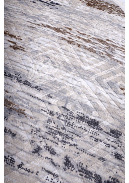 Halı GRI14 Karo Saçaklı Oval Kaymaz Kesme Ince Yolluk Kilim Salon Halısı Modelleri fırsatları