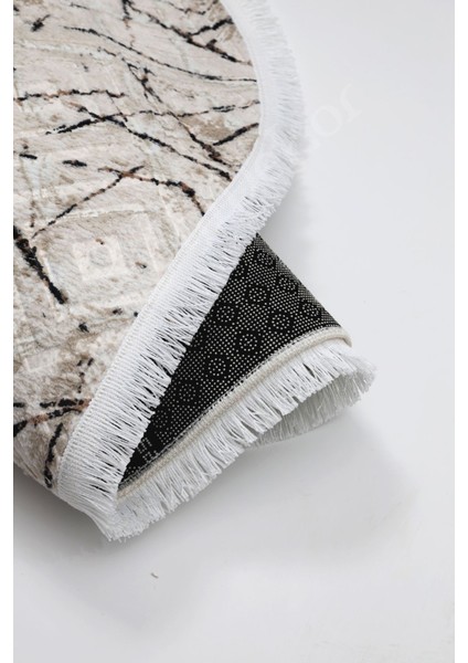 Halı Vizon Karo Yıkanabilir Yuvarlak Saçaklı Ince Yolluk Kilim Salon Halısı Modeli modelleri