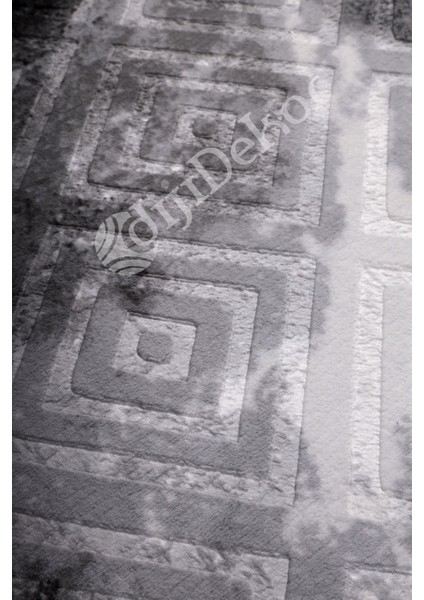 Halı Antrasit Karo Yuvarlak Kaymaz Kesme Ince Yolluk Kilim Salon Halısı Modelleri fırsatları