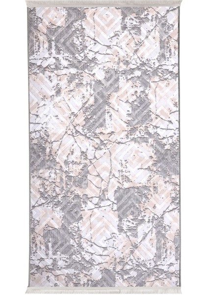 Halı Gri3 Karo Yıkanabilir Saçaklı Kesme Ince Yolluk Kilim Salon Halısı Modelleri