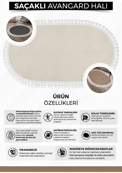 Halı Antrasit Pramit Desenli Saçaklı Oval Kesme Yolluk Kilim Salon Halısı Modelleri