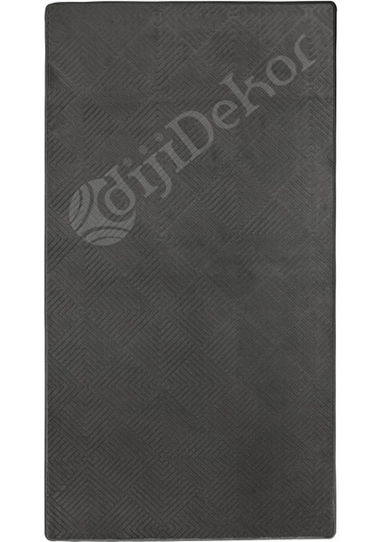 Diji Dekor Halı Antrasit Pramit Desenli Kaymaz Yıkanabilir Yolluk Kilim Salon Halısı Modelleri fiyatları