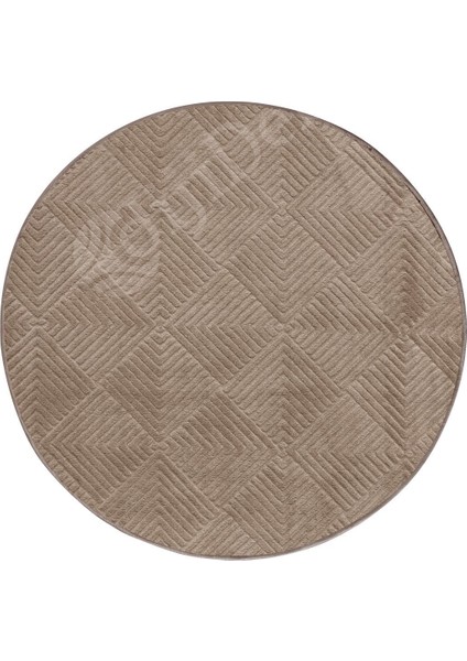 Halı Kahverengi Pramit Desenli Saçaksız Yuvarlak Yolluk Kilim Salon Halısı Modelleri fiyatları