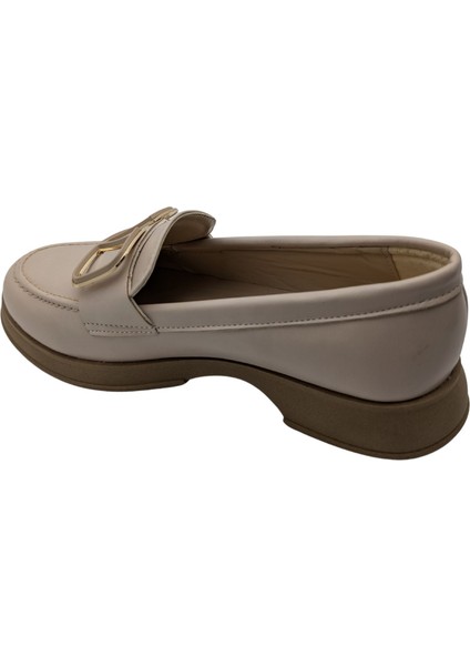 Eleganza Sole Kadın Suni Deri Loafer - Eleganza Sole - Vizon - 40 modelleri