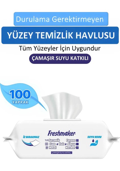 Yüzey Temizlik Havlusu 100'LÜ (Çamaşır Suyu Katkılı)