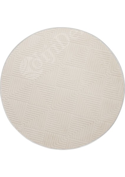 Halı Krem Pramit Desenli Saçaksız Yuvarlak Kesme Yolluk Kilim Salon Halısı Modelleri fiyatları