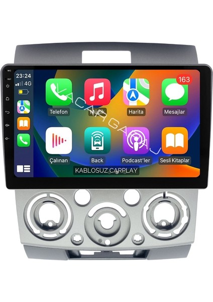 Ford Ranger 2007-11 Uyumlu Androıd Multimedya Gerçek 2/32 Kablosuz Carplay Geri Görüş Kameralı