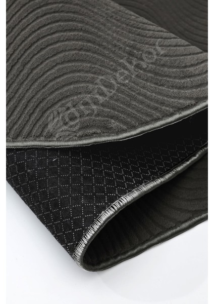 Diji Dekor Halı Antrasit Sahra Desenli Saçaksız Oval Kesme Yolluk Kilim Salon Halısı Modelleri fırsatları
