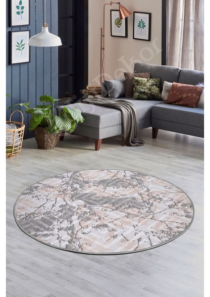 Halı Gri3 Karo Yıkanabilir Yuvarlak Kesme Ince Yolluk Kilim Salon Halısı Modelleri