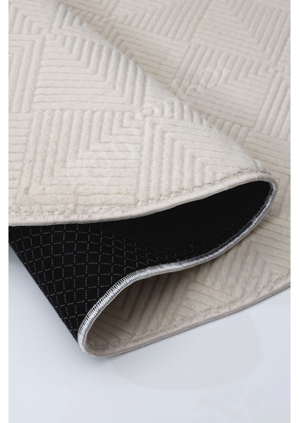 Halı Krem Pramit Desenli Kaymaz Yıkanabilir Oval Yolluk Kilim Salon Halısı Modelleri fırsatları