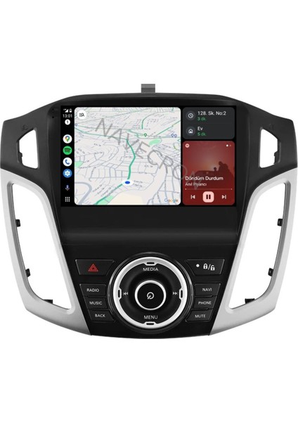 Ford Focus 3-3.5 2011-18 Uyumlu Androıd Multimedya Gerçek 2/32 Kablosuz Carplay Geri Görüş Kameralı