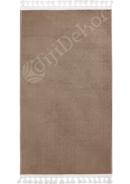 Halı Cool Kahverengi Sahra Kaymaz Yıkanabilir Saçaklı Yolluk Salon Halısı Modelleri fiyatları