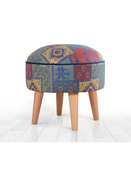 Rugrev Kilim Puf - Mavi