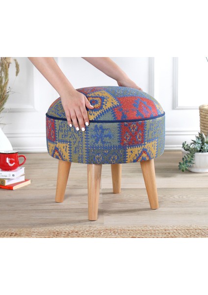 Rugrev Kilim Puf - Mavi modelleri