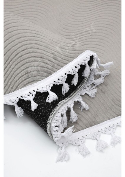 Halı Gri Sahra Desenli Yıkanabilir Saçaklı Oval Yolluk Kilim Salon Halısı Modelleri fırsatları