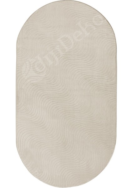 Halı Krem Sahra Kaymaz Yıkanabilir Saçaksız Oval Yolluk Kilim Salon Halısı Modelleri