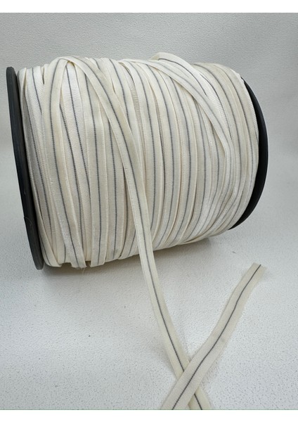 1 cm Özel Çizgili Kadife Ham-5 Metre-Ekru fırsatları