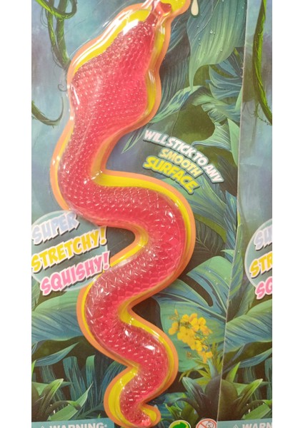 Yılan Yumuşak Esneyen Uzayabilen Yılan Büyük Boy Stretchy Snake Mavi 19 cm
