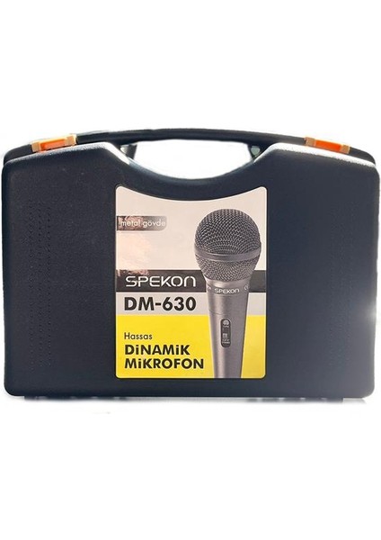 DM-630 Profesyonel Metal Gövdeli Hassas Vocal Dinamik El Mikrofonu