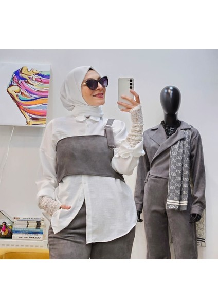 Süet Ceket Pantolon Takım Kadın Ikili modelleri