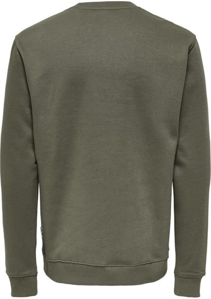 Onsconnor Authentıc Reg Crew Neck Sweat Haki 22030625