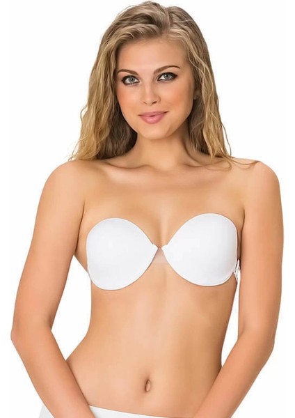 Sırtı Şeffaf Desteksiz Strpalez Dekolte Sütyen 721 indirimleri