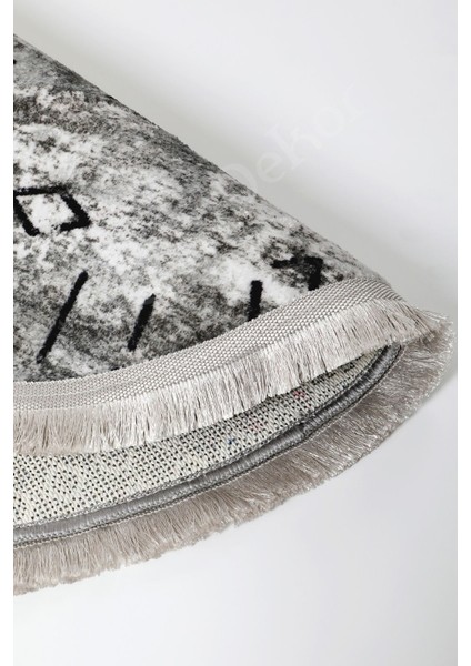 Halı Gri Iskandinav Yıkanabilir Saçaklı Oval Delüxe Yolluk Kilim Salon Halısı Modelleri fırsatları
