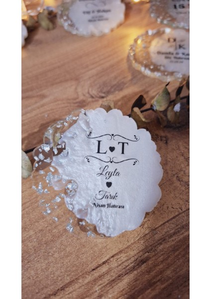 Sevgiliatolyem GÜMÜŞ MAGNET 10 Adet SÖZ NİŞAN NİKAH Hediyelikleri