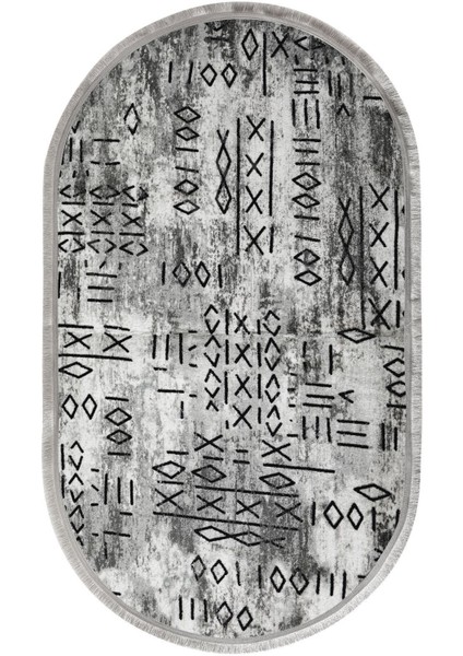 Halı Gri Iskandinav Yıkanabilir Saçaklı Oval Delüxe Yolluk Kilim Salon Halısı Modelleri fiyatları