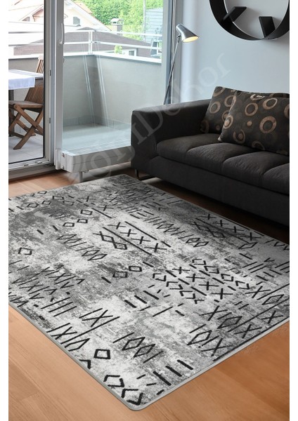 Halı Gri Iskandinav Yıkanabilir Saçaksız Delüxe Yolluk Kilim Salon Halısı Modelleri
