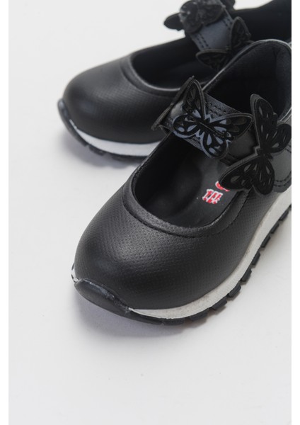 Kız Çocuk Siyah Suni Deri Çocuk Babet