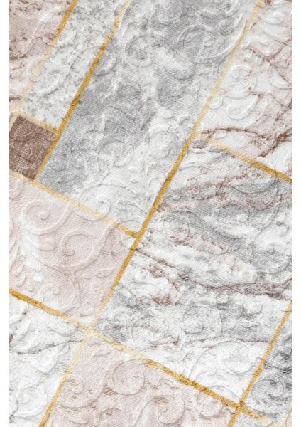 Halı Açık Vizon Yıkanabilir Yuvarlak Delüxe Yolluk Kilim Salon Halısı Modelleri modelleri