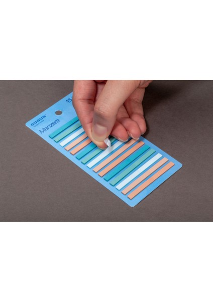 Manzara 15 Renkli Şeffaf Pet Index Sticker Post It Sticky Note GGK PI003