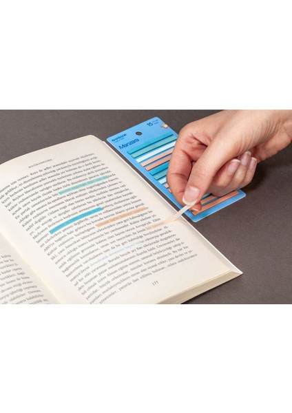 Manzara 15 Renkli Şeffaf Pet Index Sticker Post It Sticky Note GGK PI003