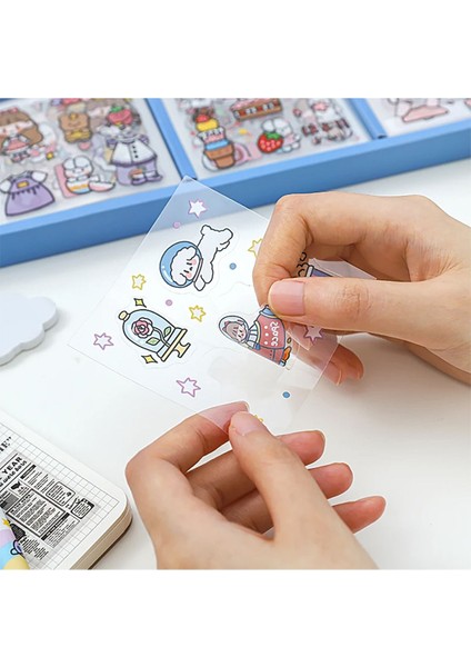 Girl Party Temalı 100 Yaprak 4 Bölmeli Sticker Seti Bullet Journal GGK DR107