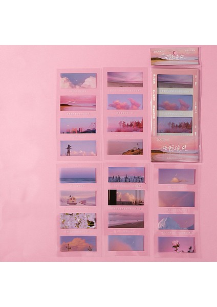 Pink Nature Temalı 5 Farklı Dizayn Pet Index Sticker Post It Sticky Note GGK MI109
