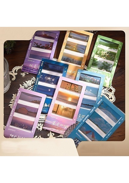 Nature Temalı 5 Farklı Dizayn Pet Index Sticker Post It Sticky Note GGK MI111