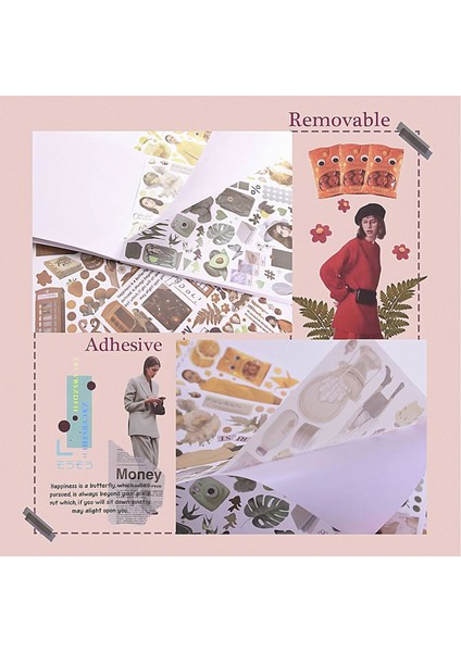 Dawn Temalı 50 Sayfa Sticker Defteri Scrapbooking Bullet Journal GGK DAH147