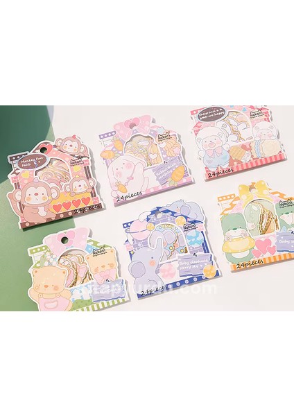 Sevimli Maymun Temalı 24 Adet Sticker Seti Bullet Journal GGK ZT006