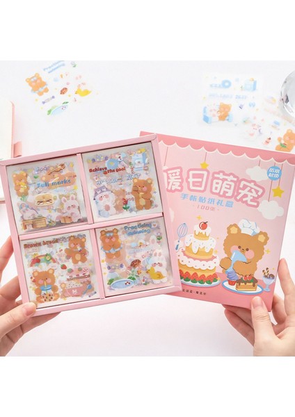Birthday Party Temalı 100 Yaprak 4 Bölmeli Sticker Seti Bullet Journal GGK DZ079