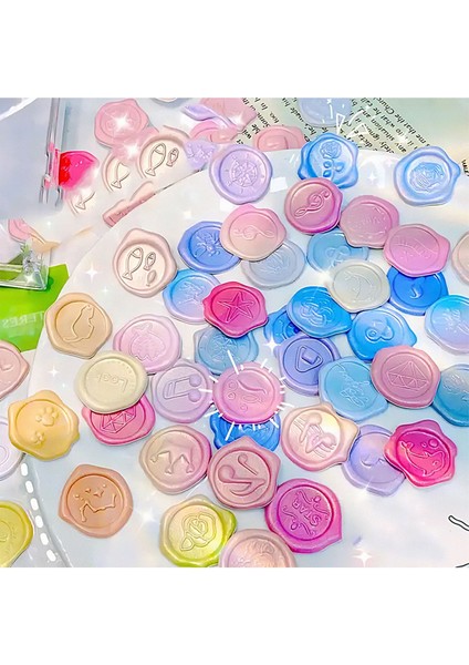 Sarı Temalı Wax 3D Pul Sticker Seti Bullet Journal GGK DF023