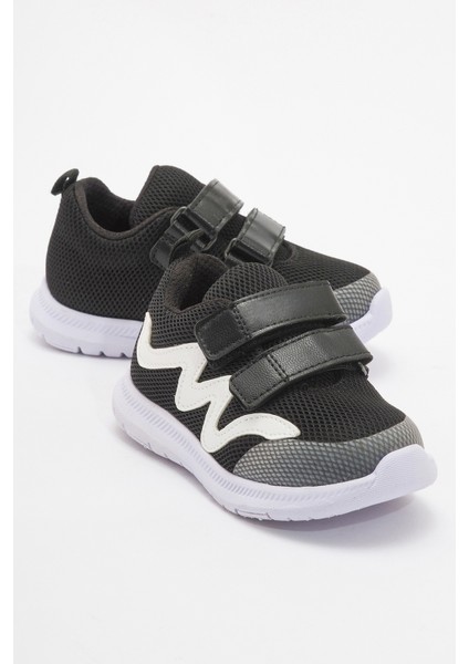Unisex Çocuk Siyah Günlük Spor Ayakkabı