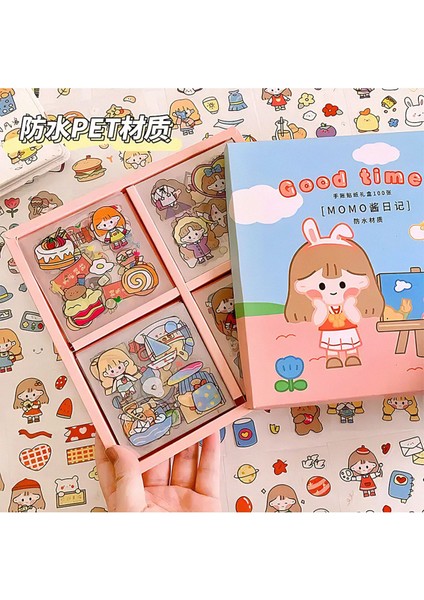 Good Time Temalı 100 Yaprak 4 Bölmeli Sticker Seti Bullet Journal GGK DJ059