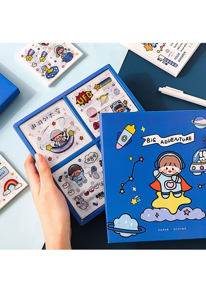 Big Adventure Temalı 100 Yaprak 4 Bölmeli Sticker Seti Bullet Journal GGK DZ083