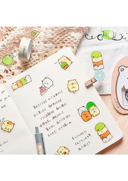 Tonkatsu Temalı Sumikko Gurashi 50 Adet Sticker Seti Bullet Journal GGK DC015