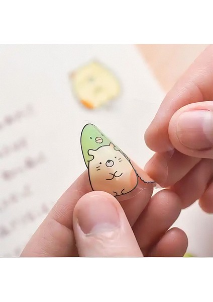 Tonkatsu Temalı Sumikko Gurashi 50 Adet Sticker Seti Bullet Journal GGK DC015